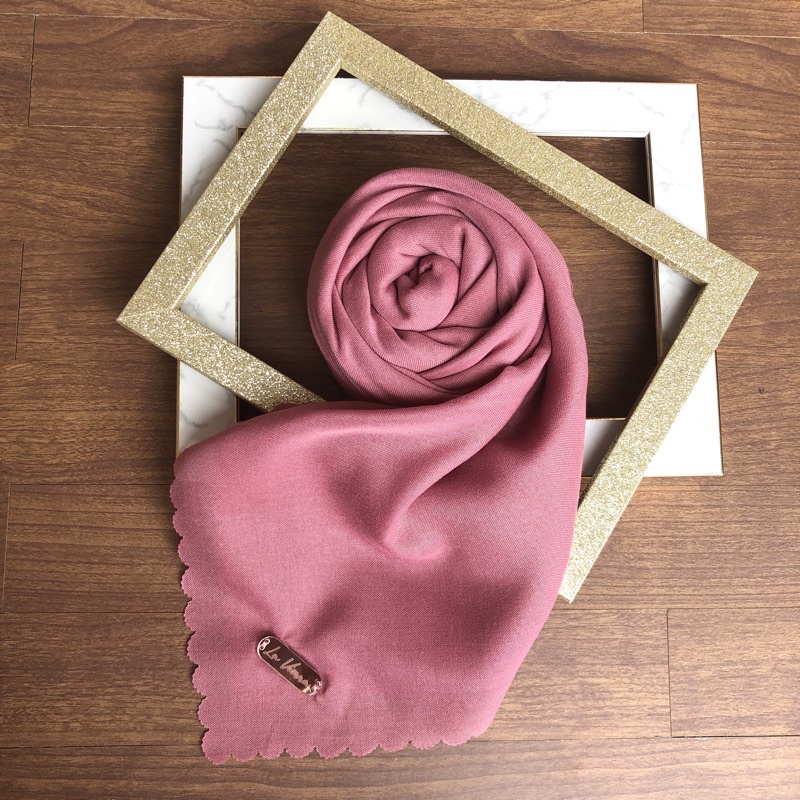 Part 1 Voal Arabian Jilbab Polos Sahara Hijab Segiempat-Rosy