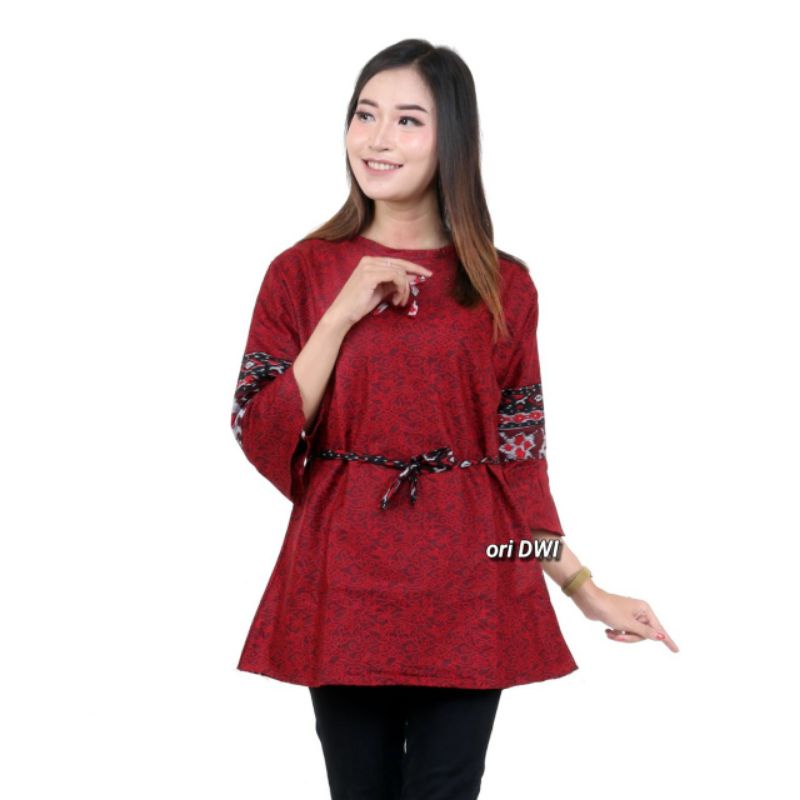 Batik Dolby Dolbi Dobby Doby Tenun Sutra Tulis Katun ATBM Baron ATASAN BATIK WANITA m l xl-Blous T megaabng