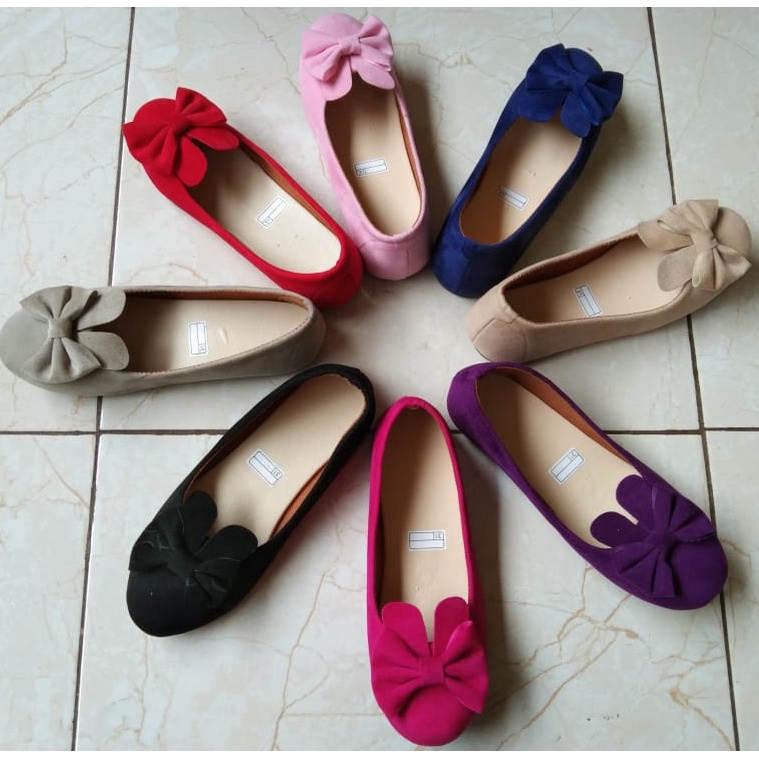 Sepatu Anak Perempuan FlatShoes Pita Kelinci