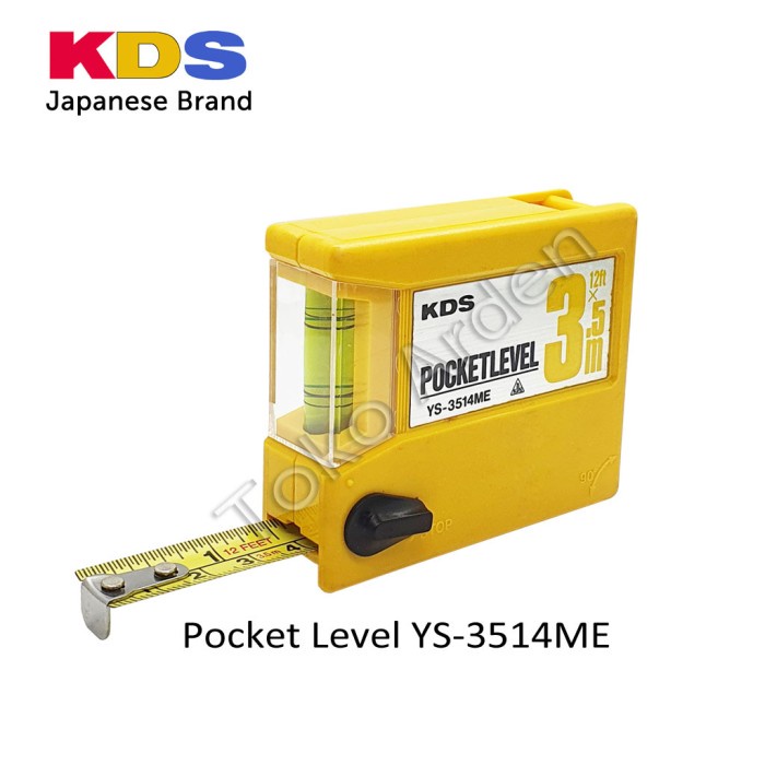 cd021v1 Meteran Kds Pocket Level Ys-3514Me / Kds Measuring Tape - Japan S54D01