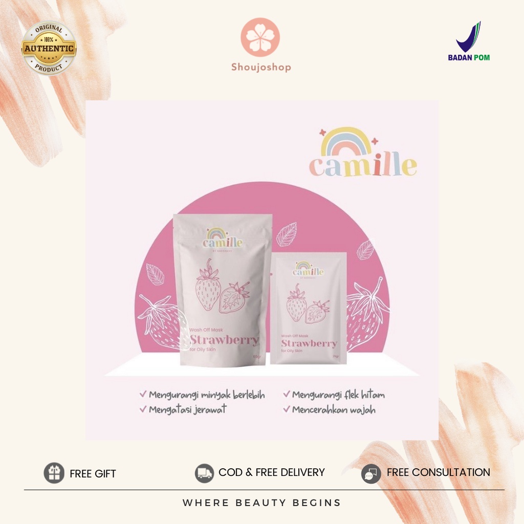Camille Strawberry Beauty Mask Product 25gr - 65gr