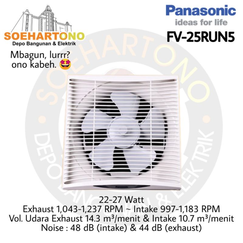 Panasonic FV-25RUN5 Exhaust Fan Kipas Angin