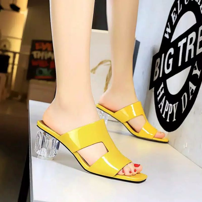 sandal wanita terbaru 2021 kekinian heels Andin Korea modern style harga murah kwalitas oke ikatan c