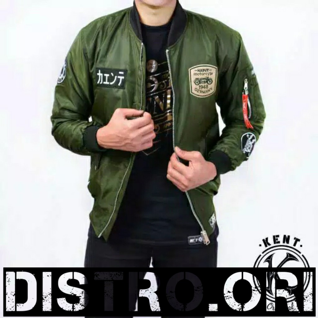 Jaket Bomber KENT RIDER GREEN Kent