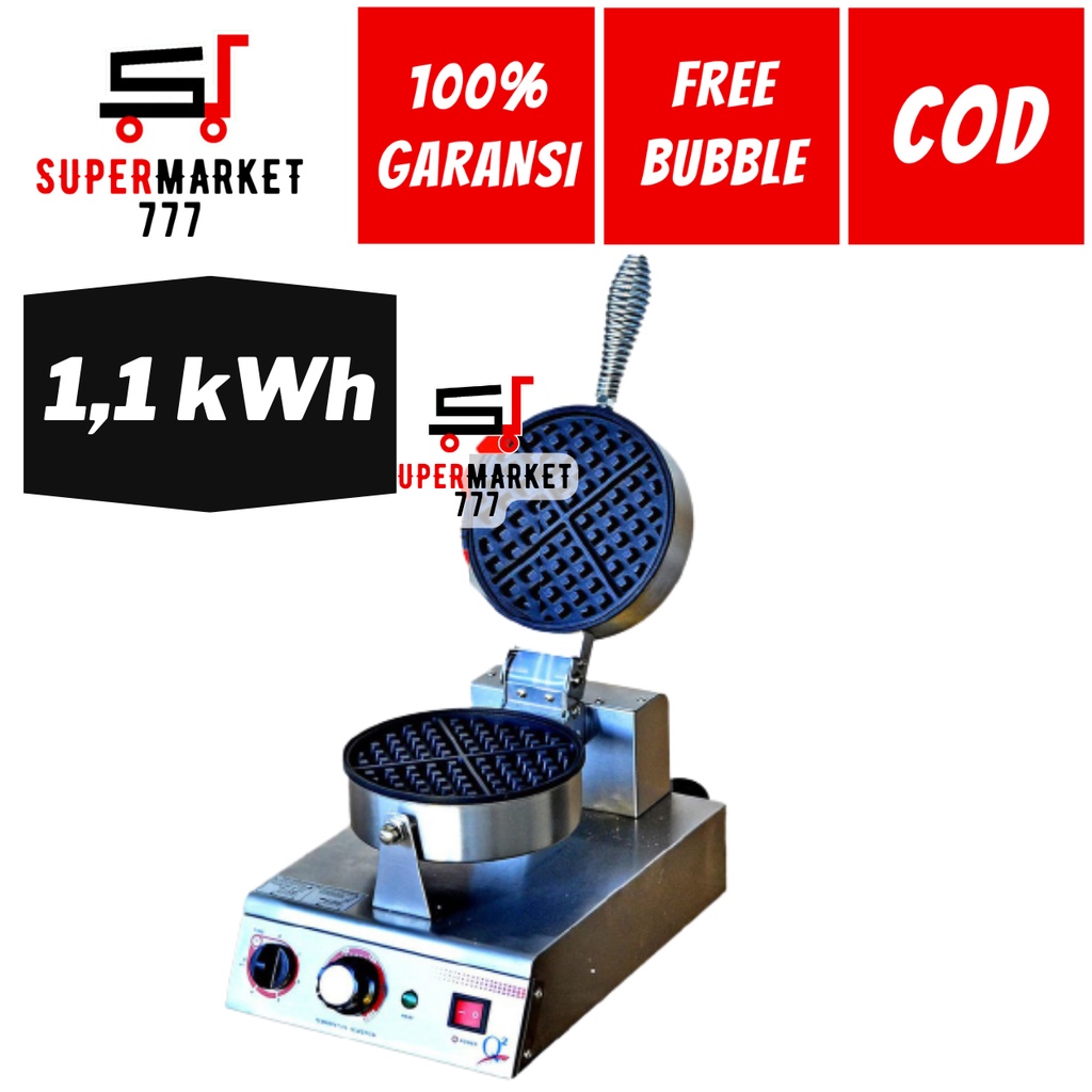 ALAT PENCETAK PEMANGGANG TEFLON ADONAN MINI WAFFLE MAKER BULAT BUNGA ELEKTRIK Q2 8882 ALAT PEMANGGAN