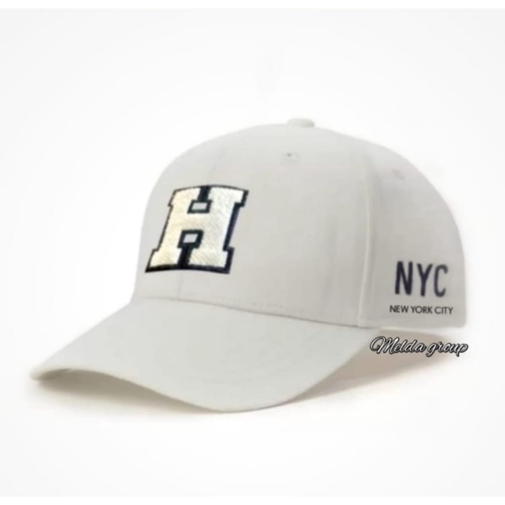 Topi Baseball Alfabet Logo H Caps NYC Unisex