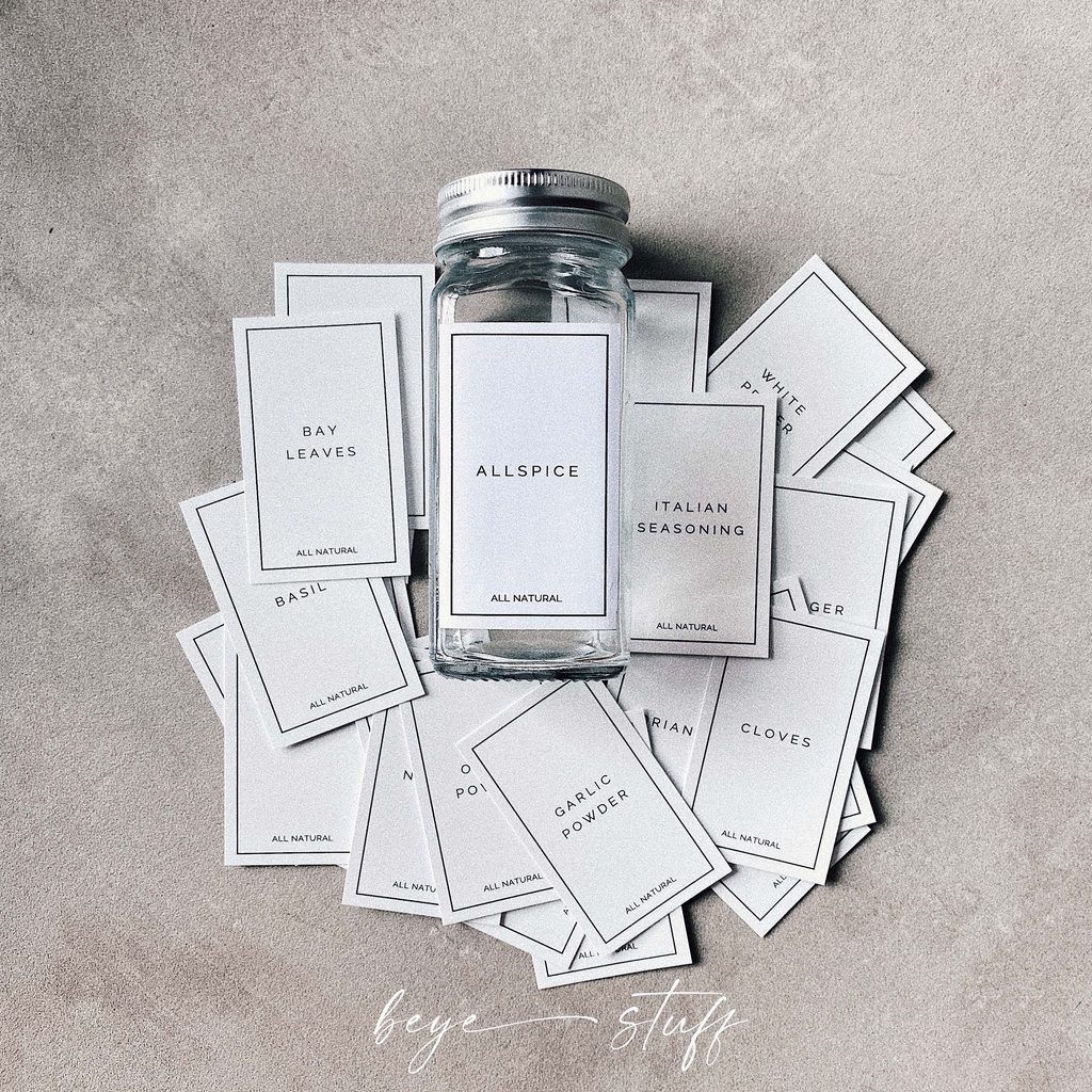 

MINIMALIST LABEL - Sticker Spices | Sticker Bumbu Dapur | Label Dapur