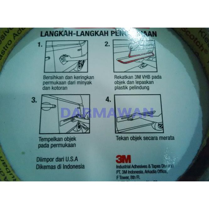

Zp87 Double Tape/Perekat 3M Vhb 12Mm X 4.5M Merah Original T536