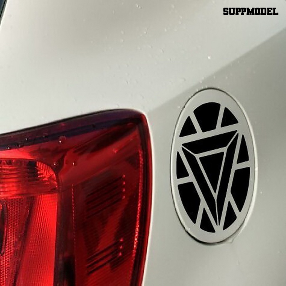 Stiker Logo Iron Man Reflektif Tahan Air Untuk Motormobil