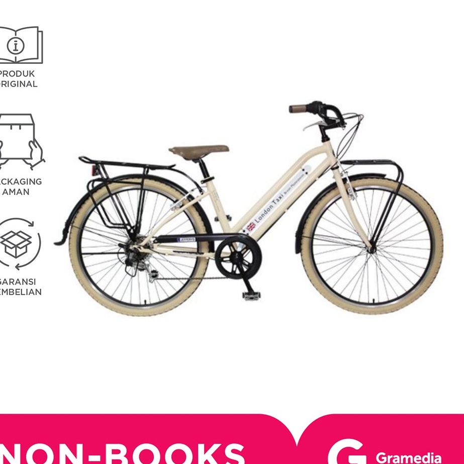 London Taxi Crb Bicycle 26L - Cream-2