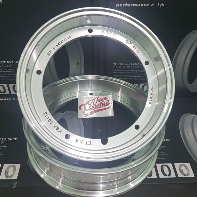 Velg Tubeless Sip Polished Ring 10 2.10 Vespa
