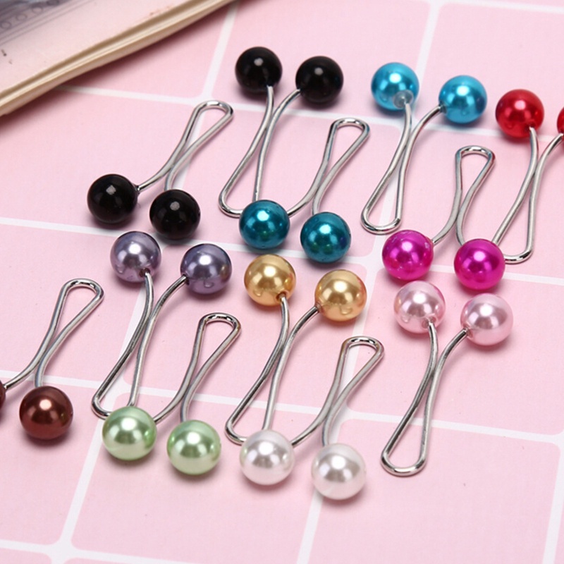 12pcs / Pack Klip Syal Hijab Bentuk U Bahan Stainless Steel Untuk Wanita Muslim