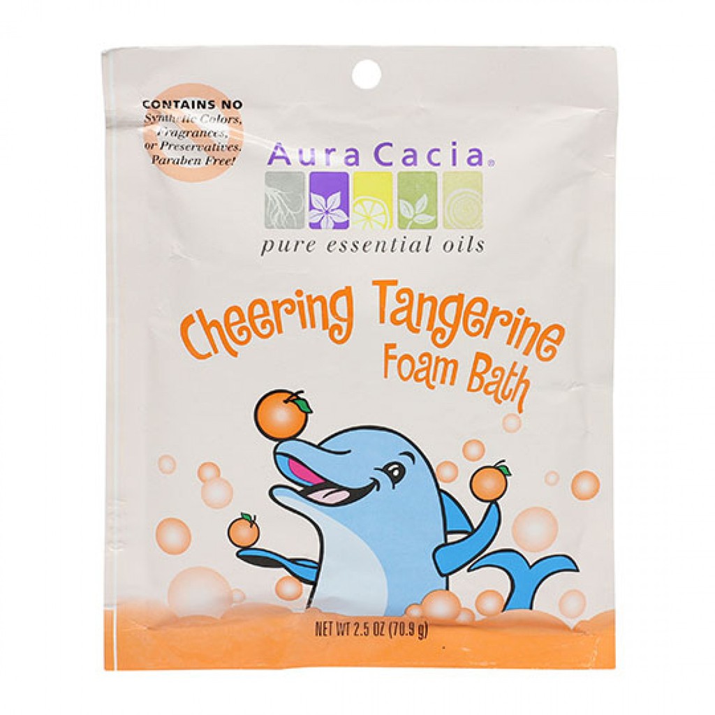 Aura Cacia Tangerine Cheering Foam Bath 70.9 g Mandi Busa Aroma Jeruk