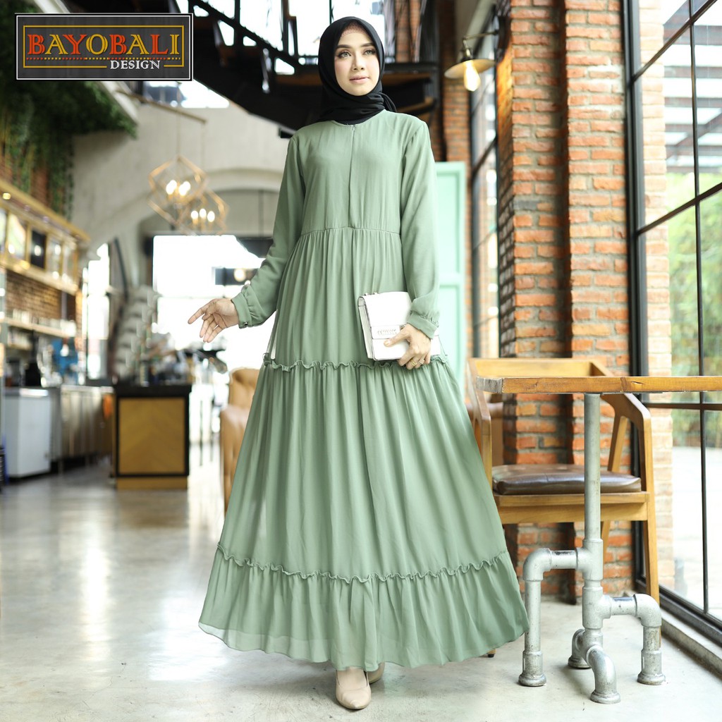 Baju Gamis Wanita Terbaru | Gamis Ceruty Babydoll Jumbo|Fashion Muslim Wanita Termurah |Gamis syari-1