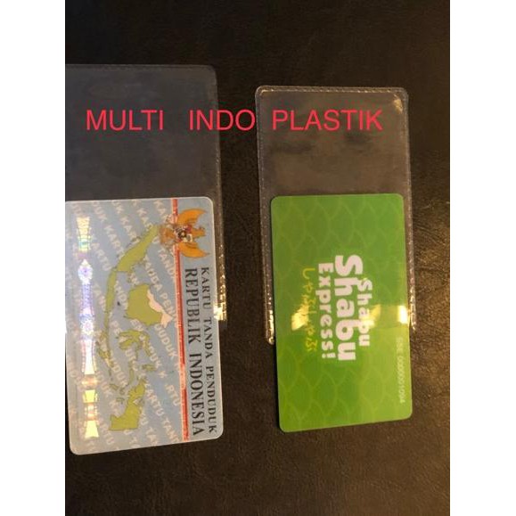 

(iso-713) bening polos/plastik pelindung kartu/cover id card/sampul nametag/plastik id card/kantong
