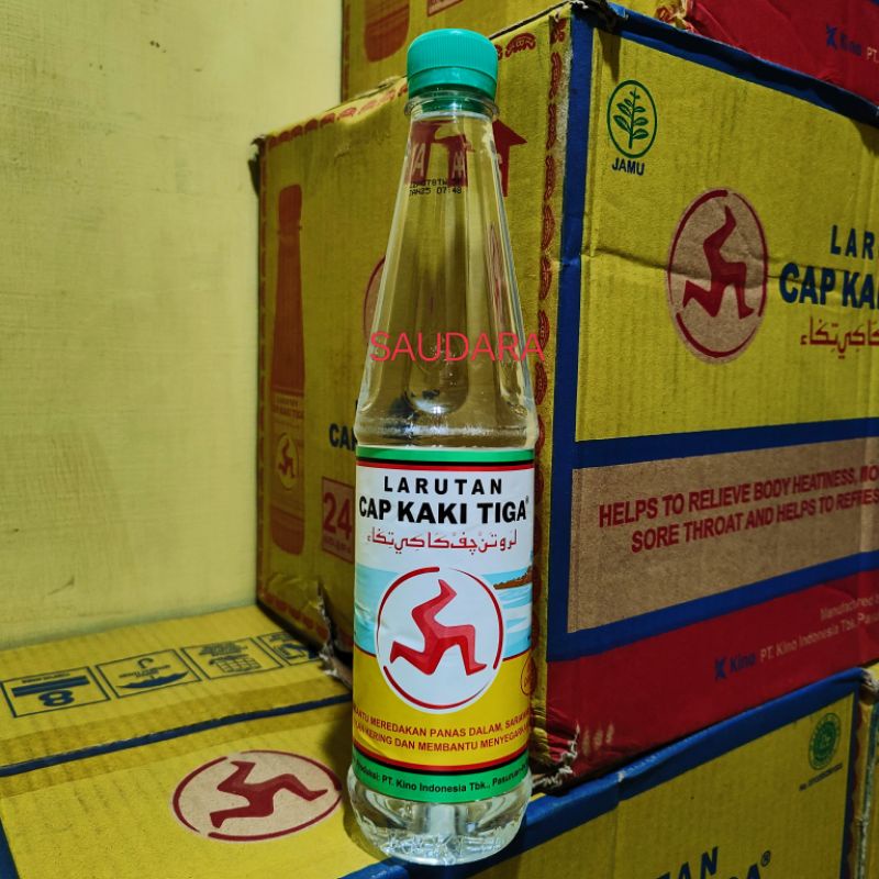 

Larutan cap Kaki Tiga 500ml per botol