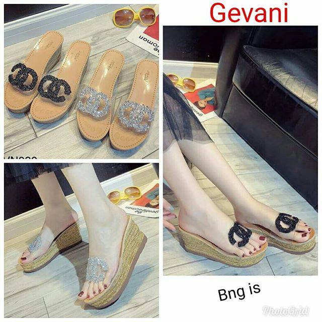 wedges chanel transparant  sandal
