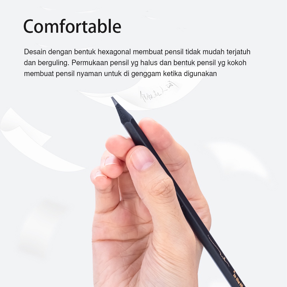 Nusign 2B Pencil / Pensil 2B Design Elegan Nyaman Di Genggam 10 Pcs NS722-2B