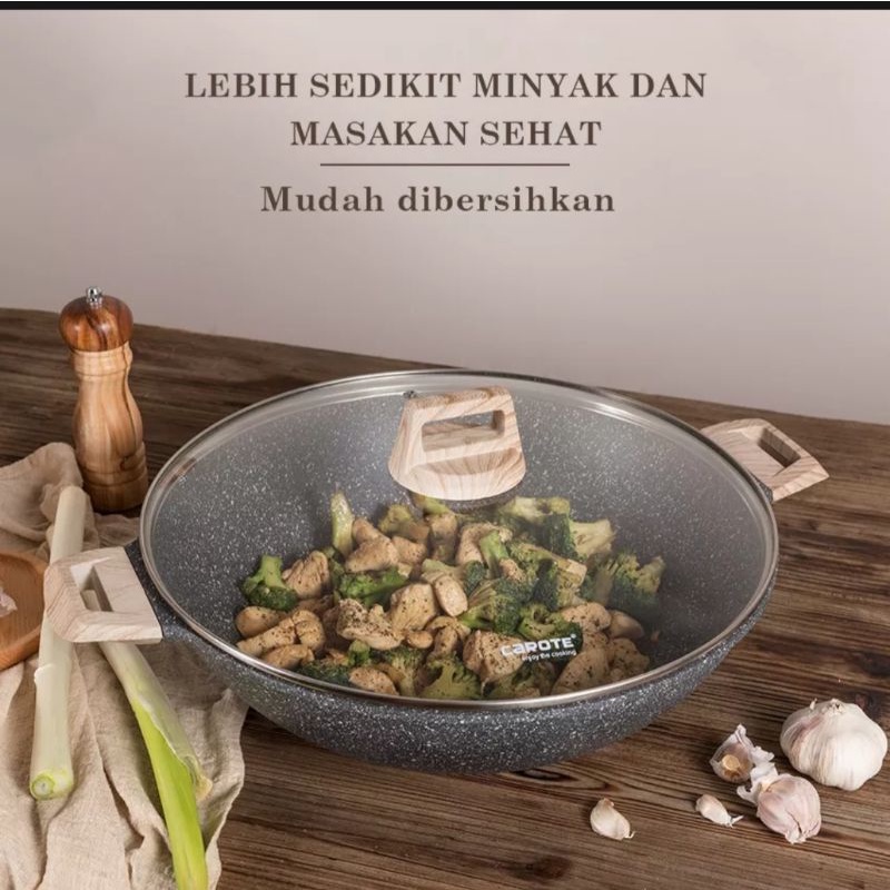 Carote Wok Pan With Lid 24 Cm