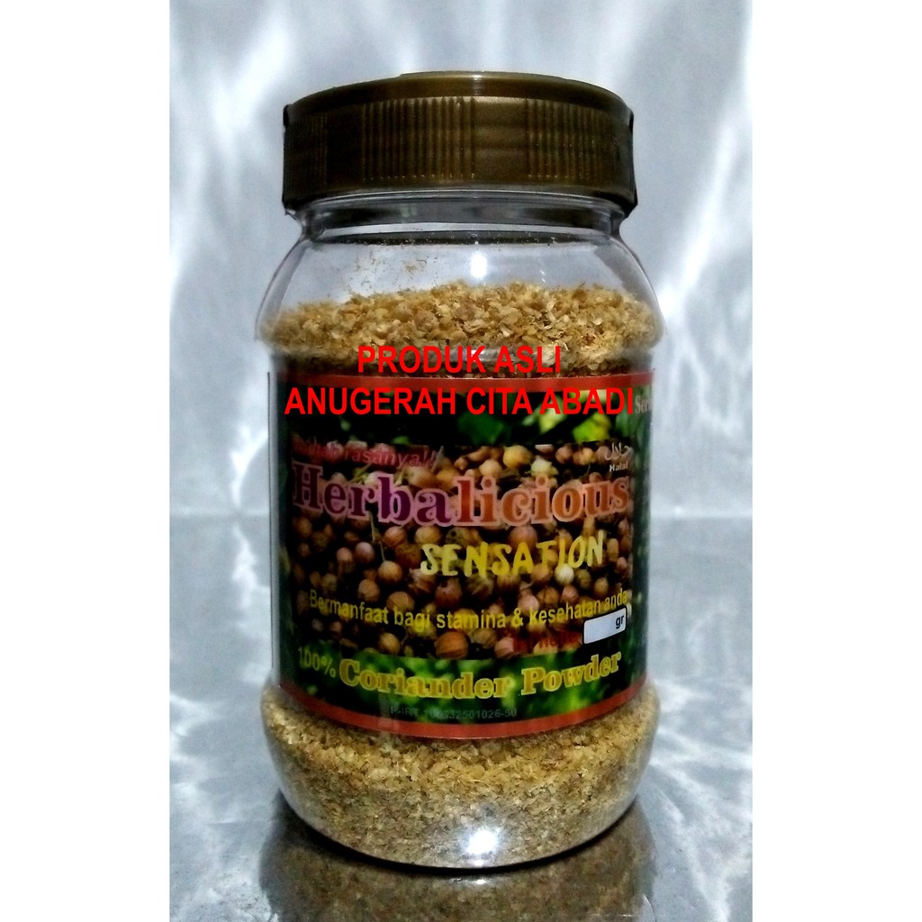 

Ketumbar Bubuk Herbalicious Sensation Pure Coriander Powder 100gr/250gr Toples Plastik