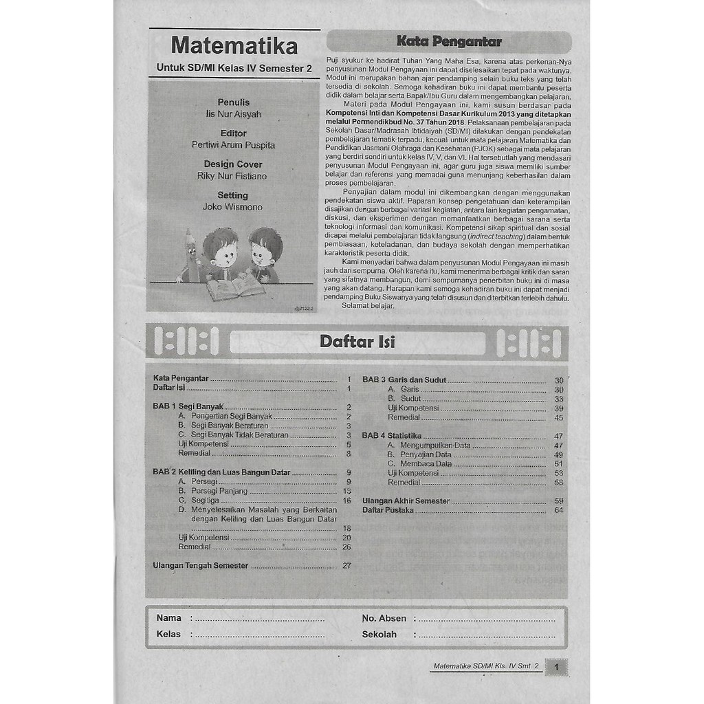 Buku LKS Matematika Kelas 4 SD/MI Semester 2 Kurikulum 2013-2