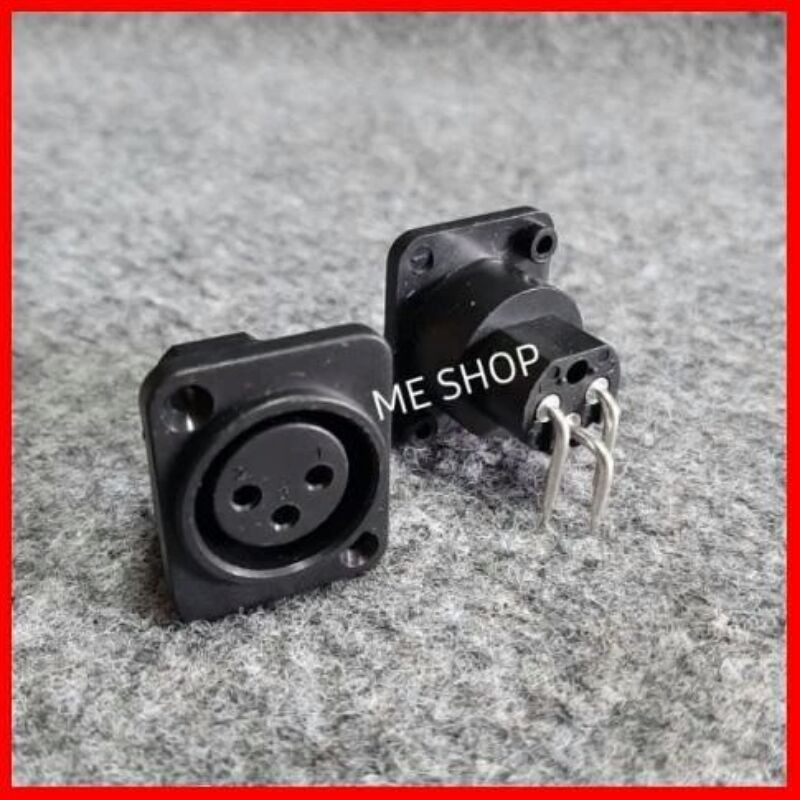 soket canon female body soket xlr female cewek plastik
