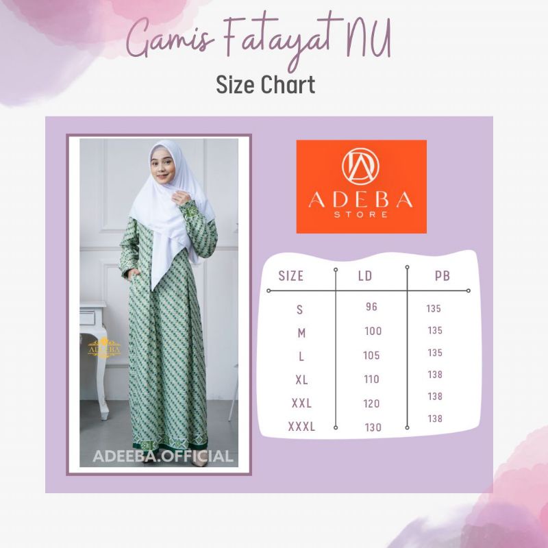 ADEBA - GAMIS BATIK FATAYAT NU SANWOS