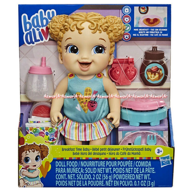 Baby Alive Breakfast Time Baby Mainan Boneka Baby Alife Bisa Minum Susu