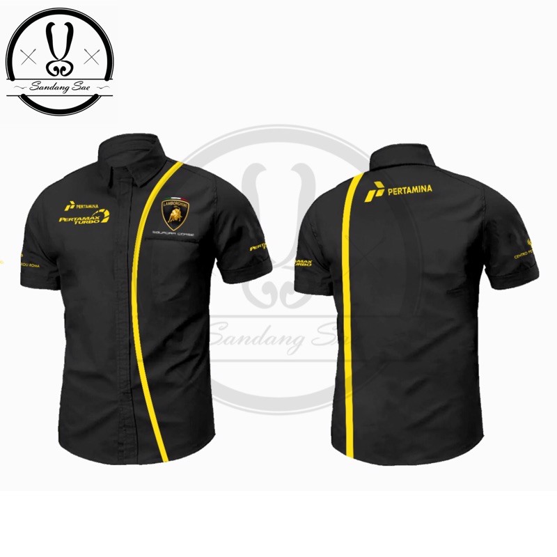 Seragam / Kemeja / Baju /  Promo Pertamina Pertamax Turbo Hitam