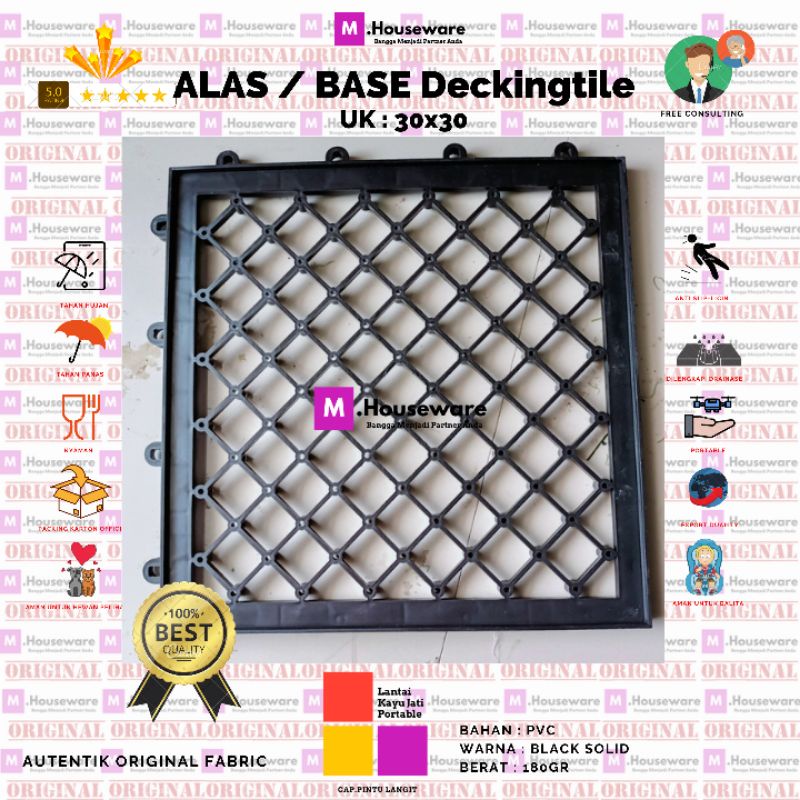 Alas Lantai Kayu / Alas Base Decking Tile UK 30x30cm / Alas rumput