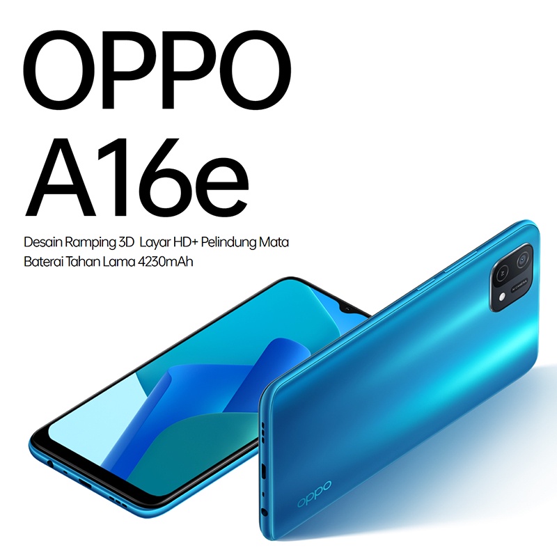 Oppo A16e/A17K 3/64GB RAM 3GB ROM 32GB Fingerprint Sensor MTK P22 Bigger Battery 4230mAh Garansi Resmi Oppo