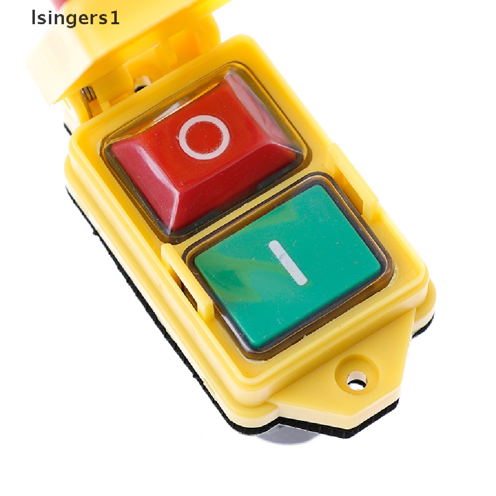 (lsingers1) 1pc Saklar start stop 250V 16A IP54 Tanpa Tegangan Dengan stop Darurat