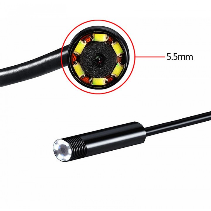 Visual USB WiFi LED Light Endoscope with Ear Cleaning Spoon