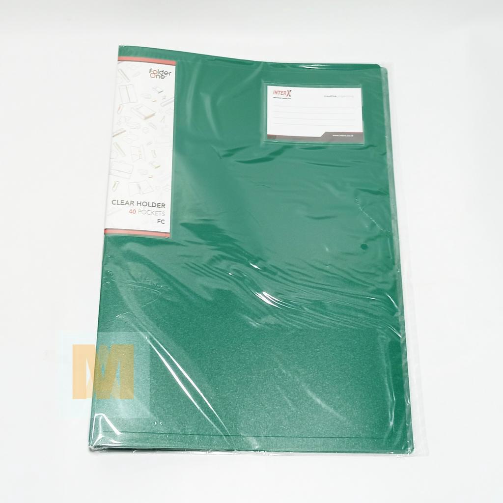 

FOLDERONE Clear Holder 40 Folio Hijau [ PCS ]