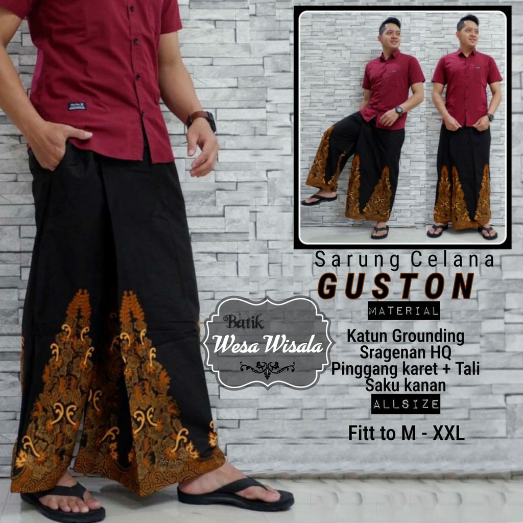 Batik Solo Sarung Celana Batik Guston Sogan Wesa Wisala Batiksoloamanah 135.000