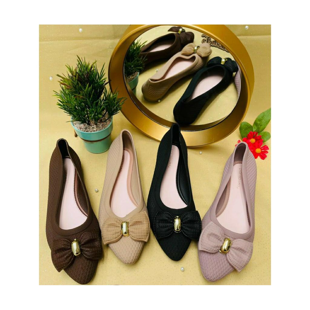 (COD) Sepatu Formal Flat Wanita Jelly Pita Porto BTS-1