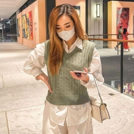 ROMPI CABLE RAJUT / VEST ROMPI CABLE / Rompi Rajut Korea / Atasan wanita / pakaian Rajut Wanita /