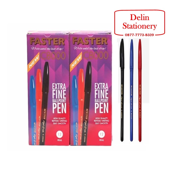 

Pulpen Faster C8000 0.7mm / Pen / Pena / Ballpoint C-8000 C600