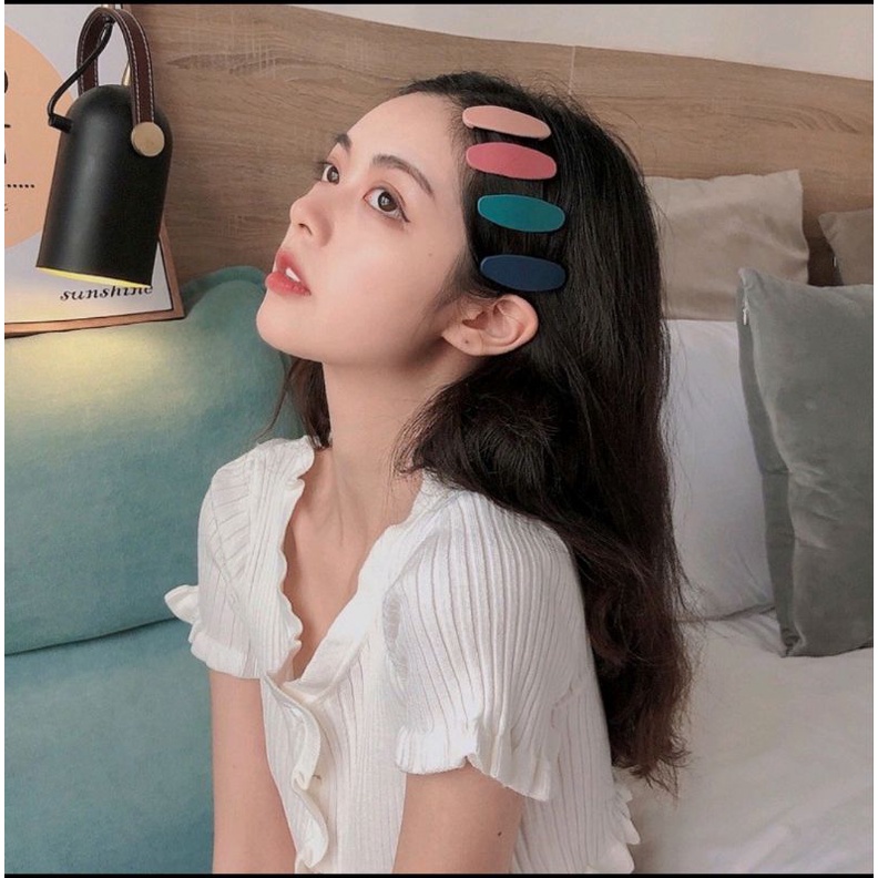 Jepit Rambut Gadis Korea Model Oval Lubang Aksesoris Fashion Wanita Korean Style Hair Clips Best Seller