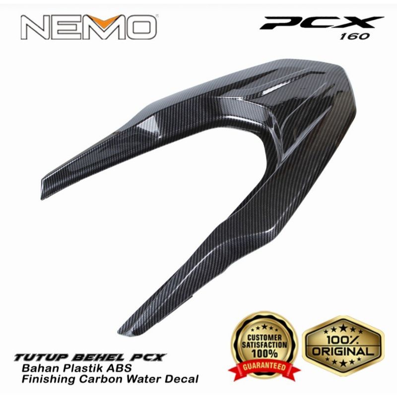 Cover tutup behel Hondo PCX 160 new Carbon nemo behel belakang/karbon Nemo Best Quality