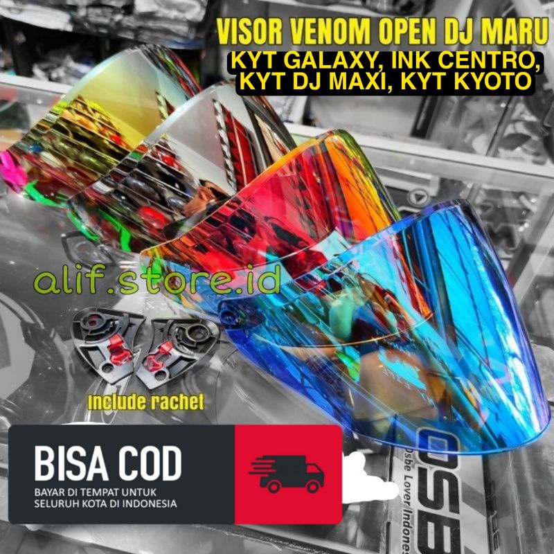 Visor kaca iridium  kyt venom open KYT dj maru Ink centro KYT galaxy /flat visor kyt dj maxi ori