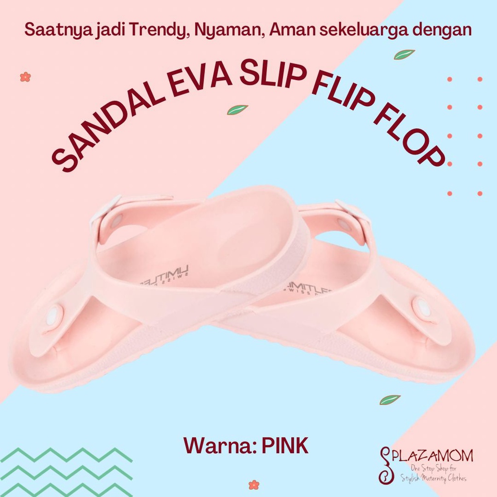 Sandal EVA karet WANITA DEWASA sendal Slip Flip Flop Japit Jepit family keluarga polos anti slip nyaman ringan trendy cocok untuk outdoor indoor kualitas premium