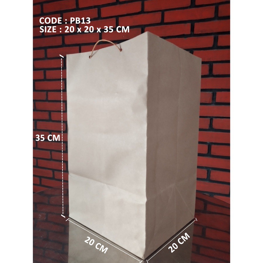 

Paperbag/Shopping Bag /Tas Kertas Polos - 20x20x35