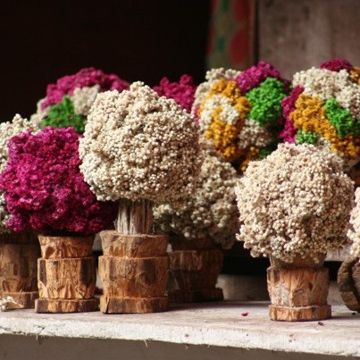 WOODEN DECOR - DEKORASI - BUNGA DANDELION KRISAN PALSU - BUNGA EDELWEIS - PAJANGAN BUNGA ARTIFICIA-1