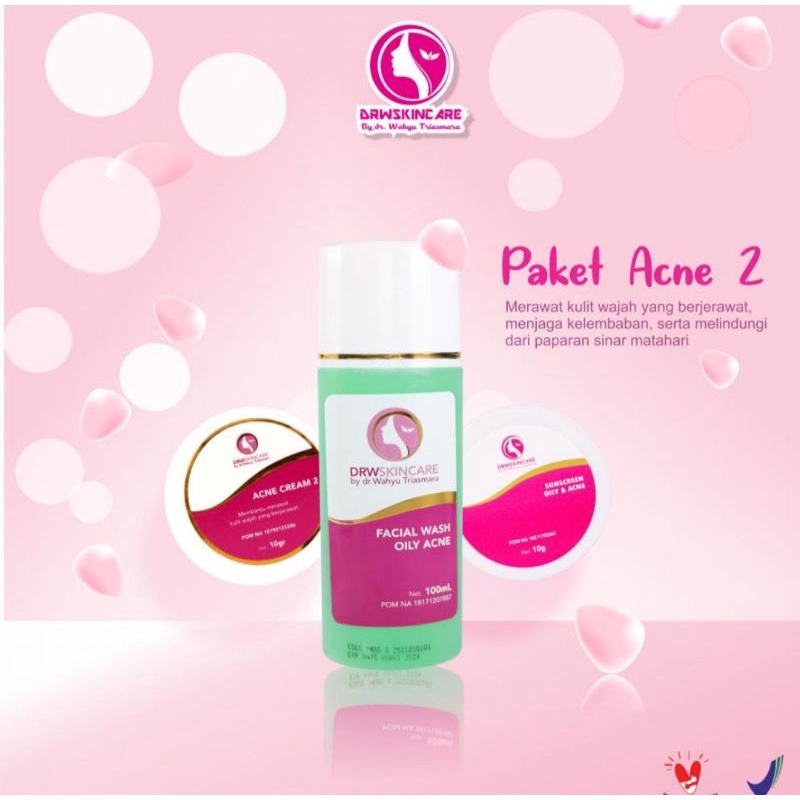 PAKET ACNE2 ACNE KRIM KRIM SIANG KRIM MLM SABUN MUKA PEMBERSIH WAJAH PERAWATAN WAJAH OEMUTIH WAJAH O
