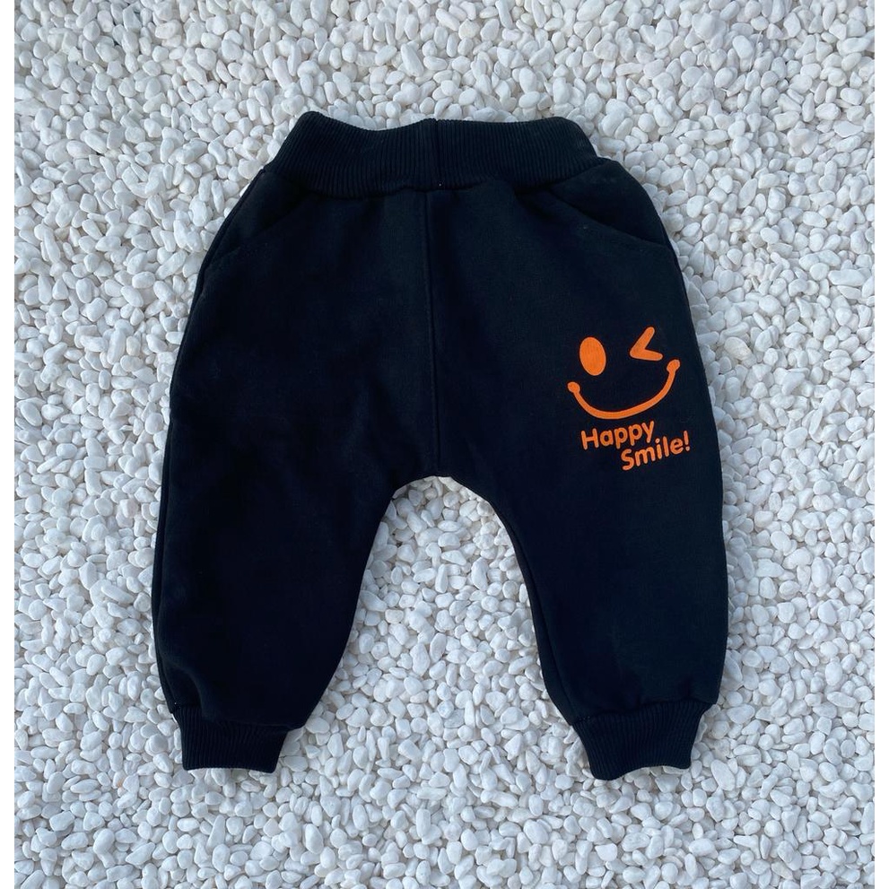 celana joger/training anak motif smile lucu murah fashion S,M,L