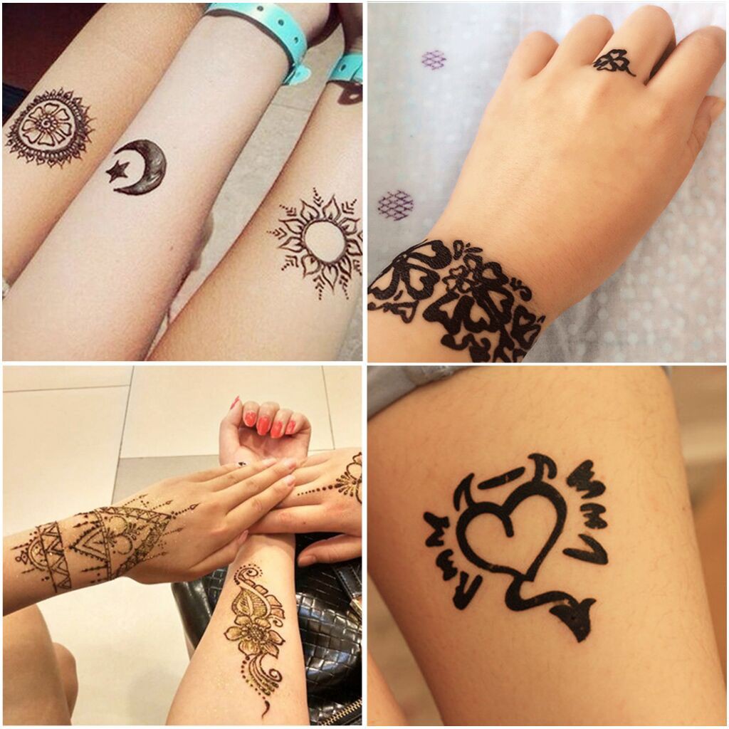 JS 24 Temporary Tattoo Flower Bracelet Tato Temporer Tattoo