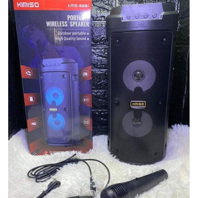 (COD) SPEAKER KIMISO KMS 6681 PORTABLE SPEAKER BLUETOOTH KARAOKE PLUS MIC