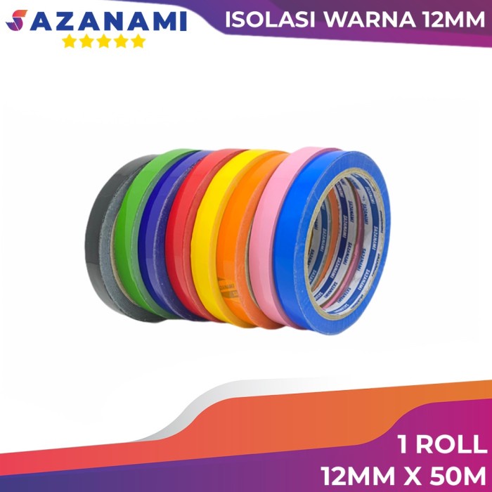 

PEREKAT-PENGIKAT- LAKBAN ISOLASI WARNA 12MM X 50M SAZANAMI SELOTIP SOLATIP WARNA - 1 ROLL PINK