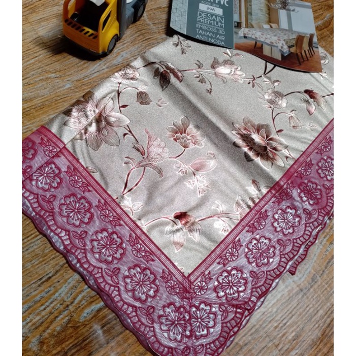 MONARY TAPLAK MEJA PVC / TAPLAK MEJA MAKAN PERSEGI